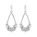 Boucles d'oreilles argent rhodiée 925/000 oz