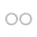 Boucles d'oreilles argent rhodiée 925/000 oz micro serti