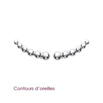 Contour d'oreilles argent rhodiée 925/000 752JK00