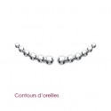 Contour d'oreilles argent rhodiée 925/000