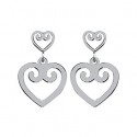 Boucles d'oreilles femme en acier 316 L