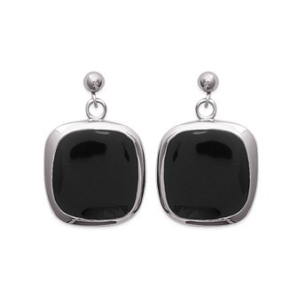 Boucles d'oreilles femme en acier 316 L email