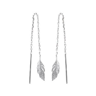 Boucles d'oreilles argent rhodiée 925/000