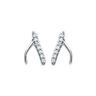 Boucles d'oreilles argent rhodiée 925/000 oz