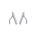 Boucles d'oreilles argent rhodiée 925/000 oz