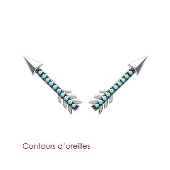 Boucles d'oreilles argent rhodiée 925/000 pierre synthétique