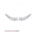 Boucles d'oreilles argent rhodiée 925/000 oz