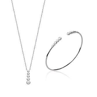 Collier argent 925/000 rhodiée oz