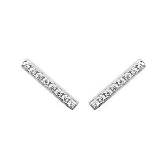 Boucles d'oreilles argent rhodiée 925/000 oz micro serti 152FG10