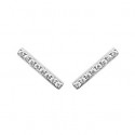 Boucles d'oreilles argent rhodiée 925/000 oz micro serti