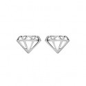 Boucles d'oreilles argent rhodiée 925/000