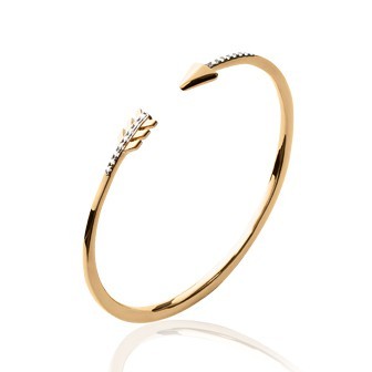 Jonc plaqué-or 750/000 3 microns bicolore oz