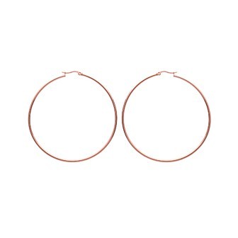 Créoles acier 316 L métal rose