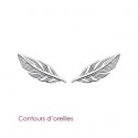 Contour d'oreilles argent rhodiée 925/000