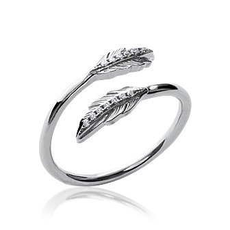 Bague argent 925/000 rhodiée oz