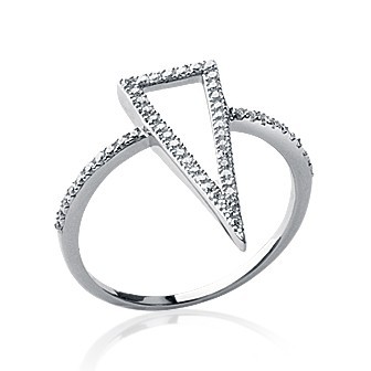 Bague argent 925/000 rhodiée oz