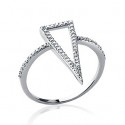 Bague argent 925/000 rhodiée oz