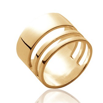 Bague plaqué-or 750/000 3 microns CCDHJAA