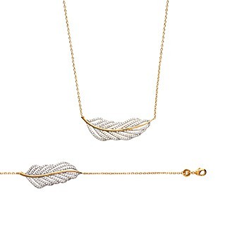 Bracelet femme plaqué-or 750/000 3 microns bicolore oz micro serti