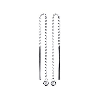Boucles d'oreilles argent rhodiée 925/000 oz