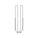 Boucles d'oreilles argent rhodiée 925/000 oz