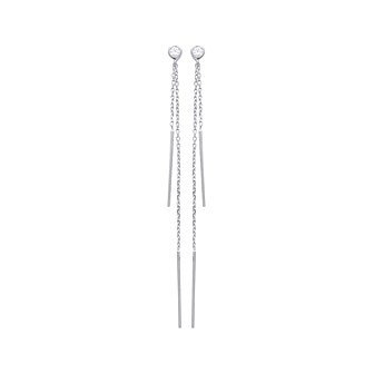 Boucles d'oreilles argent rhodiée 925/000 oz 153FG10