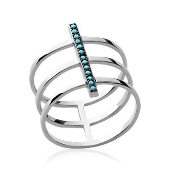 Bague argent 925/000 rhodiée pierre synthétique BCEBADA