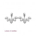 Lobes d'oreilles argent rhodiée oz 925/000