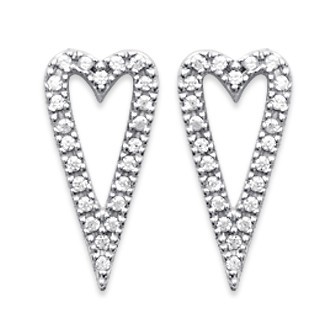 Boucles d'oreilles argent rhodiée 925/000 oz 154FG10