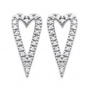 Boucles d'oreilles argent rhodiée 925/000 oz