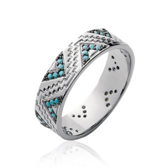 Bague argent 925/000 rhodiée pierre synthétique
