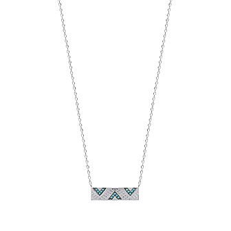 Collier argent 925/000 rhodiée pierres synthétiques 871FG945