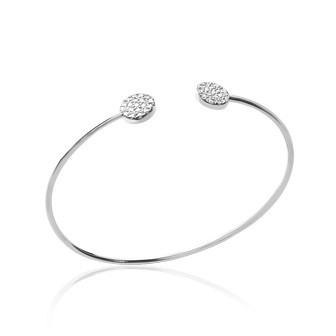 Jonc argent 925/000 rhodiée oz 871ZE556