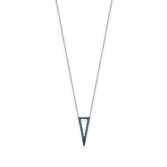 Collier argent 925/000 rhodiée pierres synthétiques 871ZE545