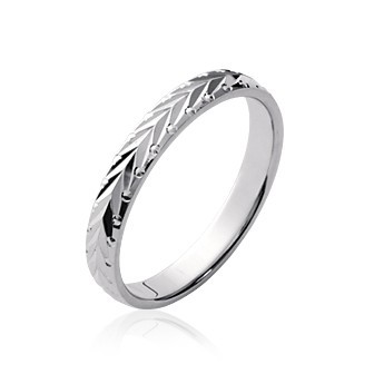 Alliance femme argent 925/000 rhodié
