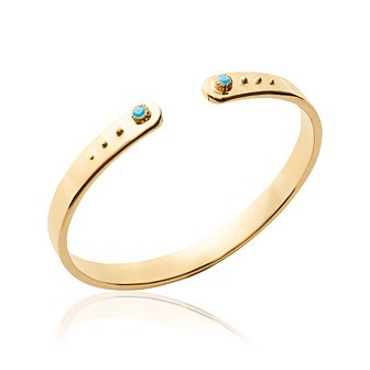 Jonc plaqué-or 750/000 3 microns pierre synthétique 971DF356