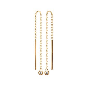 Boucles d'oreilles plaqué-or 750/000 3 microns oz 25DF210