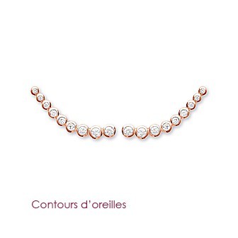 Contours d'oreilles plaqué-or rose 750/000 3 microns oz 251DF02