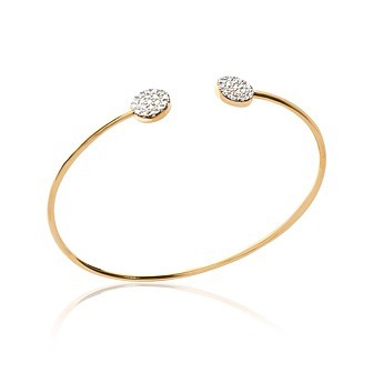 Jonc plaqué-or 750/000 3 microns bicolore oz