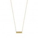 Collier plaqué-or 750/000 3 microns pierre synthétique