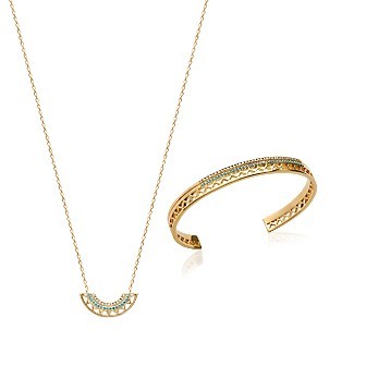 Jonc plaqué-or 750/000 3 microns pierre synthétique