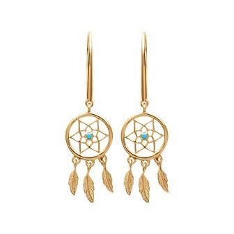 Boucles d'oreilles plaqué-or 750/000 3 microns pierre synthétique