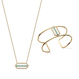 Collier plaqué-or 750/000 3 microns pierre synthétique