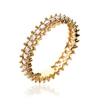 Bague plaqué-or 750/000 5 microns oz CCEBEBA