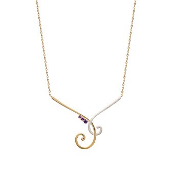 Collier plaqué-or 750/000 3 microns oz bicolore