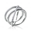 Bague argent 925/000 rhodiée oz micro serti