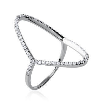 Bague argent 925/000 rhodiée oz micro serti