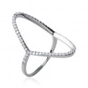 Bague argent 925/000 rhodiée oz micro serti
