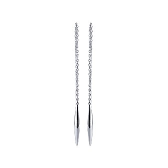 Boucles d'oreilles argent rhodiée 925/000