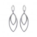 Boucles d'oreilles argent rhodiée 925/000